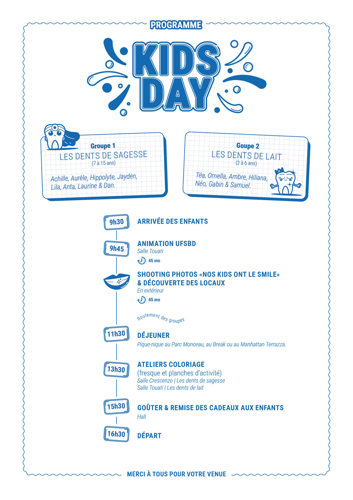 Programme de la journéee